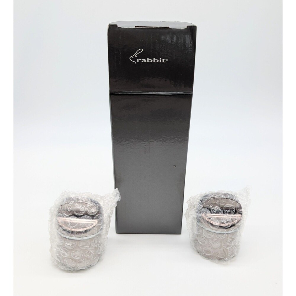 Set Of 2 Rabbit Champagne And Wine Sealers Preservers Gray Dark Chrome Color